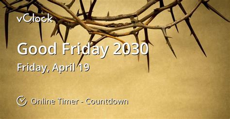 good friday 2030 events